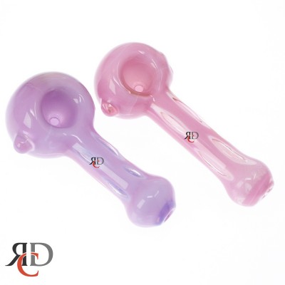 GLASS PIPE FANCY US MILKY PINK W/DOT GP7583 1CT